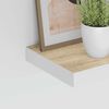 vidaXL Vegghengdar Hillur 2 stk. Eikarlitur & Hv&iacute;tur 60x23,5x3,8cm MDF