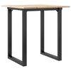 vidaXL Bor&eth;stofubor&eth; O-grind 70x70x75 cm Gegnheill Vi&eth;ur og Steypuj&aacute;rn