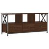 vidaXL Sj&oacute;nvarpssk&aacute;pur Br&uacute;n Eik 102x33x45 cm Samsettur Vi&eth;ur og J&aacute;rn