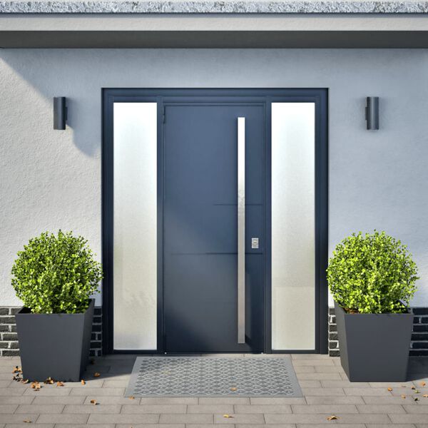 vidaXL Gróðurker í Garðinn 2 stk. 50x50x50 cm Reykgrátt Stál