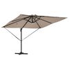 vidaXL Roma Parasol Mógrár 286 x 284 x 270 cm Aluminum og pólyester