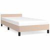 vidaXL R&uacute;mgrind me&eth; H&ouml;fu&eth;gafli &aacute;n D&yacute;nu Cappuccino 90x190 cm
