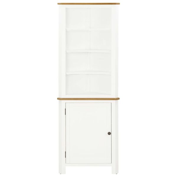 vidaXL Hornskápur 59x36x180 cm Gegnheill Eikarviður