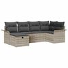 vidaXL Gar&eth;s&oacute;fa sett me&eth; p&uacute;&eth;i me&eth; geymslu 6 pcs Lj&oacute;sgr&aacute;r p&oacute;l&yacute;rattan