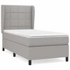 vidaXL H&oacute;lfa&eth; Springr&uacute;m me&eth; D&yacute;nu Lj&oacute;sgr&aacute;tt 80x200 cm Tauefni