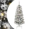 vidaXL Gervi hengdu j&oacute;latr&eacute; me&eth; 150 LED Gr&aelig;nn og hv&iacute;tur 150 cm