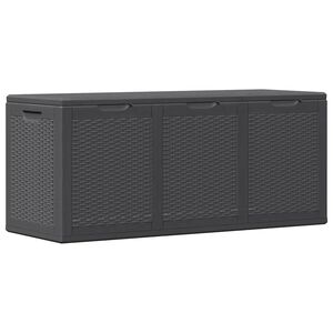 vida Gar&eth;geymslubox 270 l&iacute;tra Svartur PP rattan