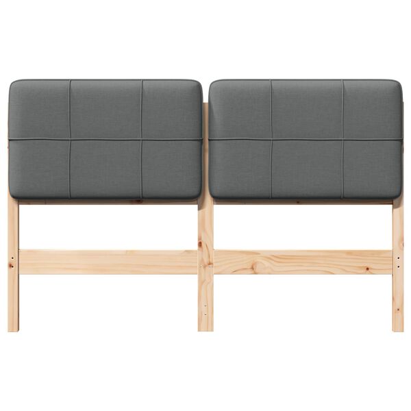 vidaXL B&oacute;lstru&eth; r&uacute;mgafl Br&uacute;nn og lj&oacute;s gr&aacute;tt 140 cm Solid furuhikk