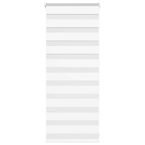 vidaXL Zebra Gardína Hvítt 55x100 cm Efni Breidd 50,9 cm Pólýester