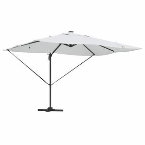 vidaXL Cantilever Roma Parasol Beige og svartur 352 x 251 x 265 cm