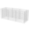 vidaXL Gabion Grj&oacute;tkassi Upph&aelig;kka&eth; Be&eth; St&aacute;l 270 x 90 x 100 cm