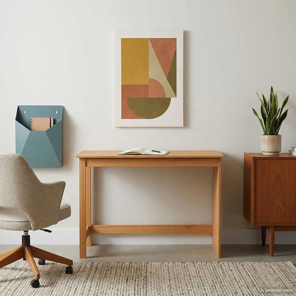 vidaXL Skrifbor&eth; Hunangsbr&uacute;nn 112 x 50 x 75 cm &THORN;&eacute;tt furutr&eacute;