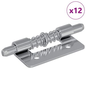 vidaXL Latch 12 pcs Silfur 46 x 17 x 1,2 mm St&aacute;l