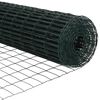 vidaXL Evrópsk girðing Grænn 1.5 x 10 m PVC-húðaður járn