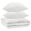 vidaXL Allt&iacute;mabils d&uacute;nteppi me&eth; kodda 3 pcs Hv&iacute;tt M&iacute;kr&oacute;f&iacute;ber