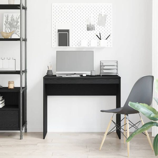 vidaXL skrifborð svart eik 90x40x72 cm verkfræðilegt tré