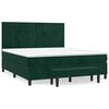 vidaXL H&oacute;lfa&eth; Springr&uacute;m me&eth; D&yacute;nu D&ouml;kkgr&aelig;nt 160x200 cm Flauel