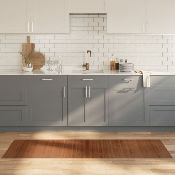 vidaXL Motta Ferhyrnd Brún 60x200 cm Bambus