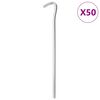 vidaXL Tjaldh&aelig;lar 50 stk. 23 cm &Oslash;7 mm Galvanh&uacute;&eth;a&eth; St&aacute;l