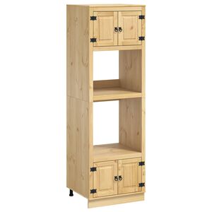 vidaXL Cabinet SKI Hunangsbjartur 66 x 58 x 207 cm Solid furuhikk