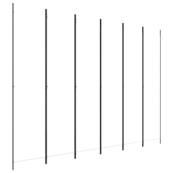 vidaXL 6-falt Skilrúm Hvítt 300x220 cm Tauefni