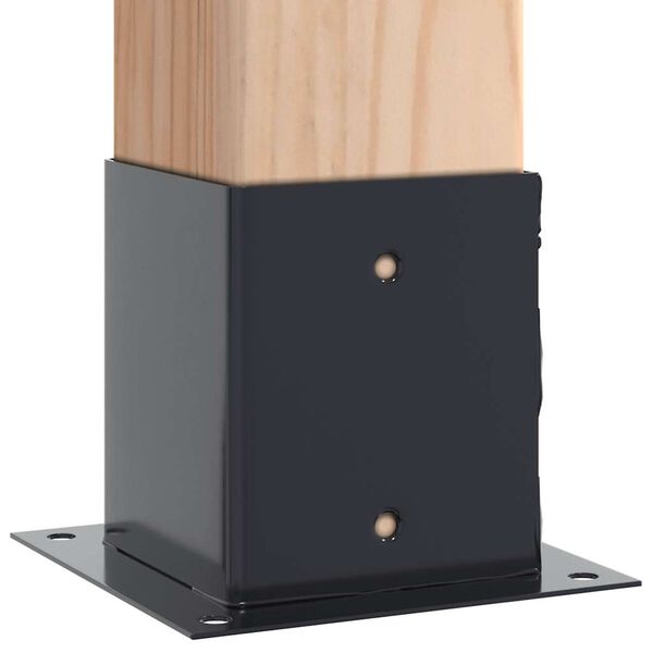 vidaXL St&ouml;&eth;ubotnar Ferkanta&eth;ir 4 stk 121x121 mm Duftlakka&eth; St&aacute;l