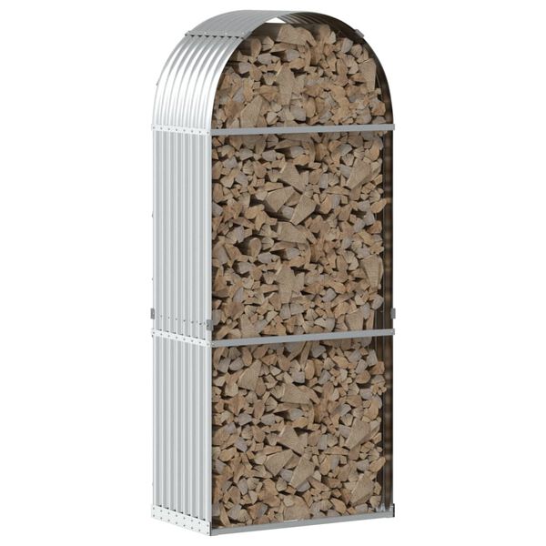 vidaXL Eldivi&eth;argrind Silfru&eth; 80x45x190 cm Sinkh&uacute;&eth;a&eth; St&aacute;l