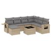 vidaXL 8 Hluta Gar&eth;s&oacute;fasett me&eth; Sessum Drappa&eth; P&oacute;l&yacute;rattan