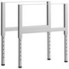 vidaXL Stillanlegar Vinnubekksgrindur 2 stk. M&aacute;lmur 85x(69-95,5) cm