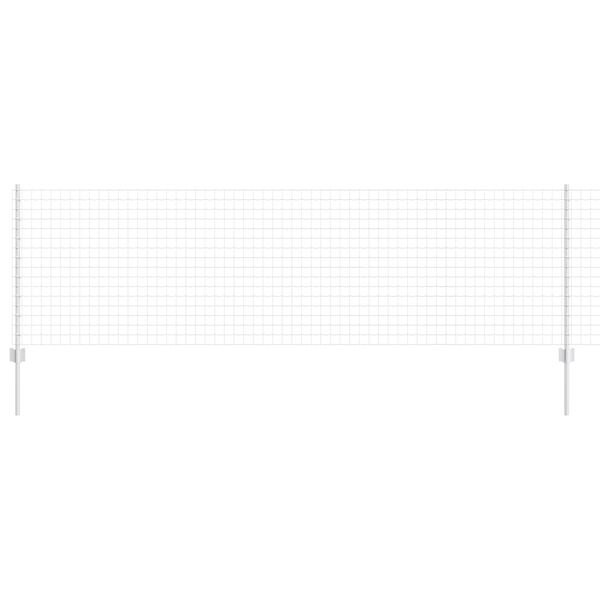 vidaXL Gir&eth;ing me&eth; p&oacute;st Silfur 0,8 x 25 m St&aacute;l