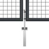 vidaXL Möskvagarðhlið úr galvaniseruðu Stáli 400x125 cm grátt