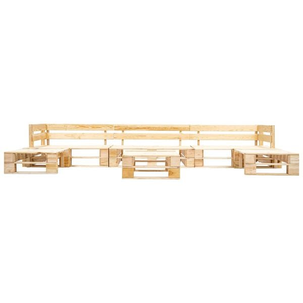 vidaXL 6 stykki Sar&eth;bretti Setustofusett N&aacute;tt&uacute;rulegur Vi&eth;ur