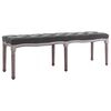 vidaXL Bekkur H&ouml;r&aacute;kl&aelig;&eth;i Gegnheill vi&eth;ur 150x40x48 cm D&ouml;kkgr&aacute;r
