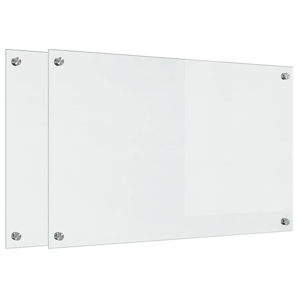 vidaXL Eldhús Backsplash Gegnsætt 80 x 50 cm hertuð gler