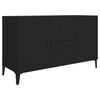 vidaXL Skenkur Svartur 100x36x60 cm Samsettur Vi&eth;ur