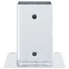 vidaXL Staðabotnar Ferkantaðir 4 stk 81x81 mm Galvaniseruðu Stál