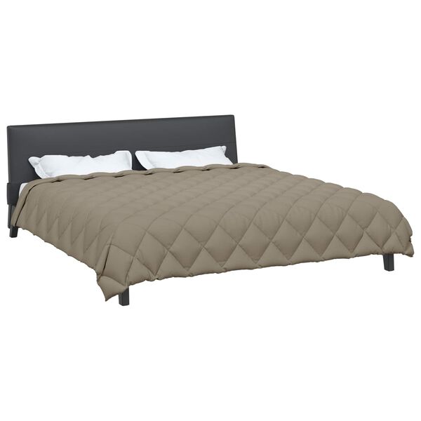 vidaXL Vetrar s&aelig;ng Lj&oacute;sgr&aacute;r 220 x 240 cm M&iacute;kr&oacute;f&iacute;ber