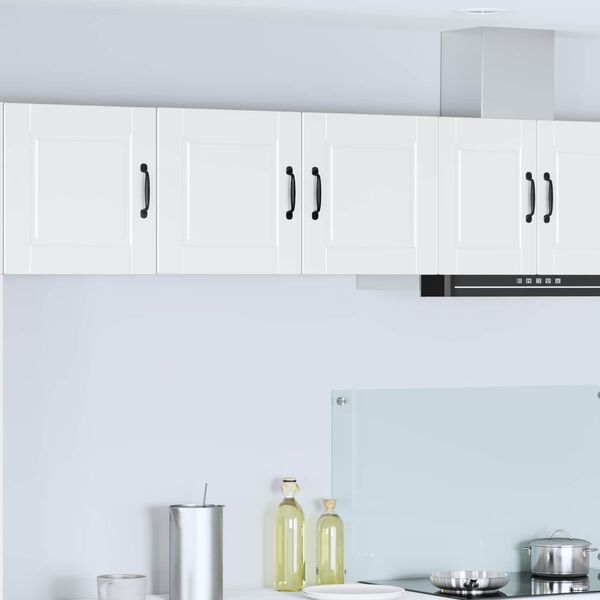 vidaXL Eldh&uacute;s sk&aacute;pur me&eth; hillu Hv&iacute;tt 80 x 31 x 40 cm Samsettur vi&eth;ur