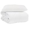 vidaXL Sumars&aelig;ng me&eth; kodda 2 pcs Hv&iacute;tt M&iacute;kr&oacute;f&iacute;ber
