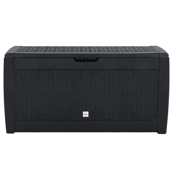 vidaXL Garðgeymslubox Reykgrátt 119x48x60 cm Pólýprópýlen