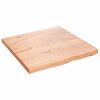 vidaXL Bor&eth;plata Lj&oacute;sbr&uacute;n 60x60x(2-4) cm Me&eth;h&ouml;ndlu&eth; Gegnheil Eik