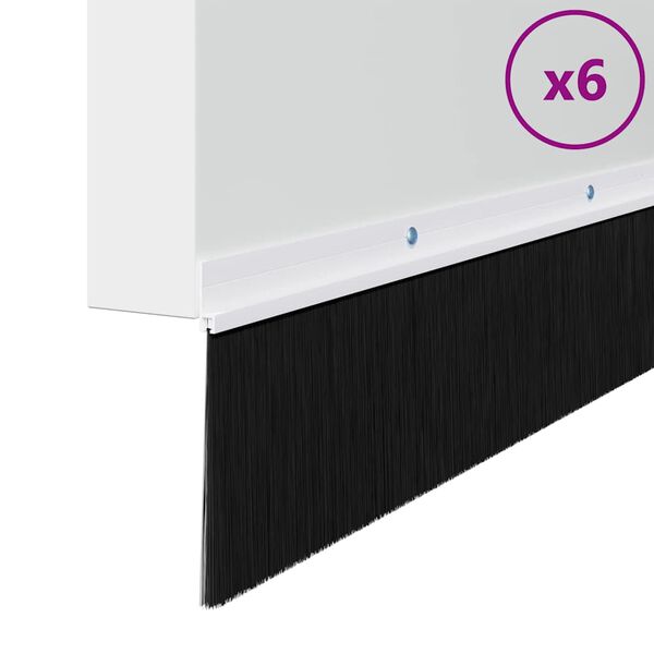 vidaXL Skruv-&aacute; hur&eth;arbjalla&thorn;&eacute;ttingar 6 pcs Hv&iacute;tt 100 cm &Aacute;lblenda