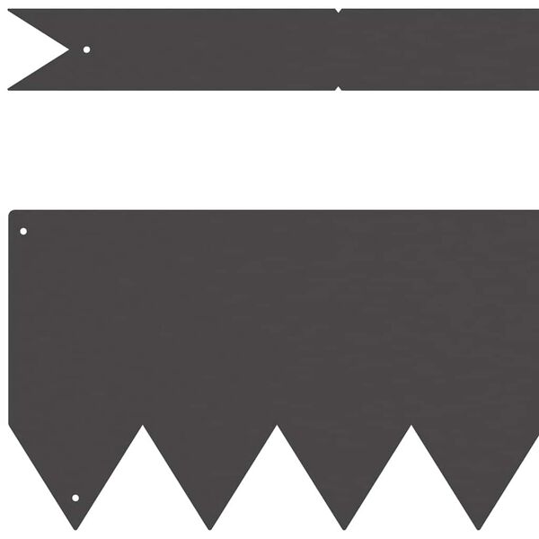 vidaXL Gar&eth;ja&eth;ar 30 pcs Svartur 100 x 0.05 x 20 cm Kaldvalsa&eth;ur st&aacute;lar