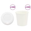 vidaXL Papp&iacute;rs kaffibollar me&eth; lokum 1000 stk 4oz 100ml