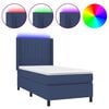 vidaXL H&oacute;lfa&eth; Springr&uacute;m me&eth; D&yacute;nu og LED Bl&aacute;tt 90x190cm Tauefni