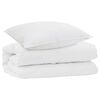 vidaXL R&uacute;mfatasett me&eth; kodda 2 pcs Hv&iacute;tt Microfleece