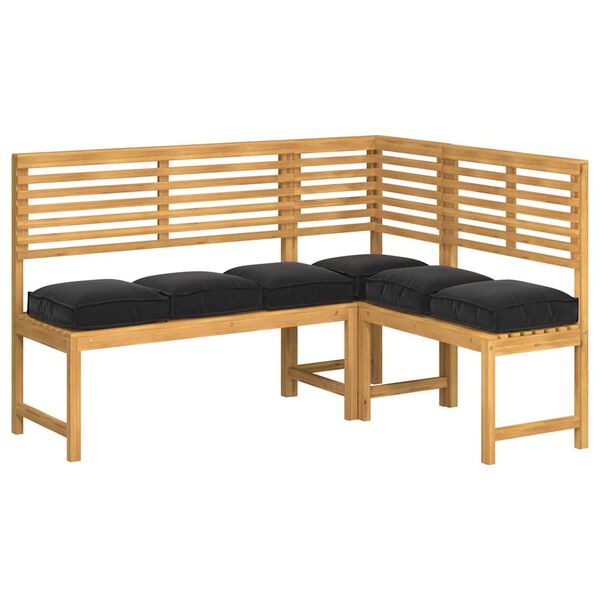 vidaXL Brettpúði fyrir sæti 6 pcs Svartur 40 x 40 x 8 cm Oxford efni