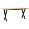 vidaXL S&oacute;fabor&eth; X-grind 110x40x45,5 cm Gegnheil Fura og Steypuj&aacute;rn