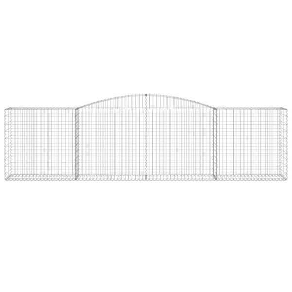 vidaXL Bogadregnir Grjótkassar 5 stk. 400x50x100/120 cm Sinkhúðað Járn