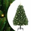 vidaXL Gervi j&oacute;latr&eacute; me&eth; 150 LED Gr&aelig;nn 150 cm PVC og m&aacute;lmur
